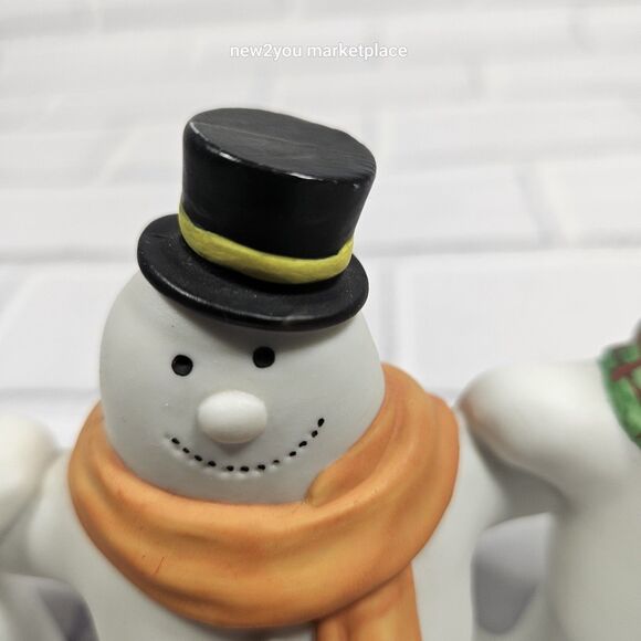 Dept 56 Ceramic Snowmen Figure Figurine  Christmas Holiday Hand Painted Colorful - Picture 14 of 16